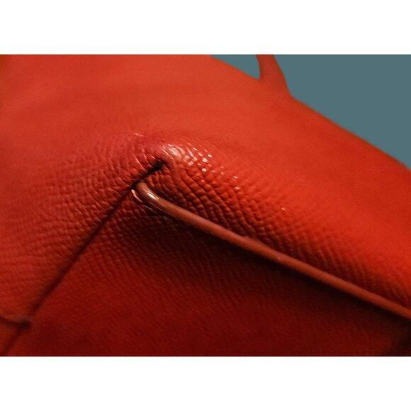 Coach Mini City Zip Tote Crossgrain Leather Red Shoulder Bag- - Picture 5 of 16